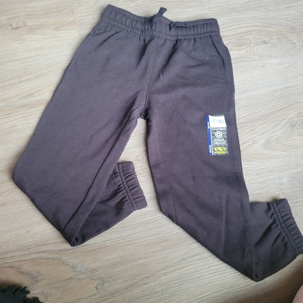 Athletic Works Kids Jogger Sweatpants XS 4-5 Black Fleece Athletic Casual